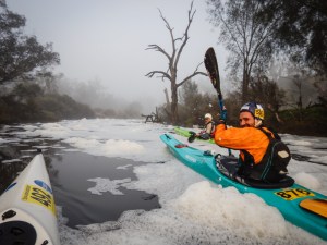 Setting off, the bubbles made form the sap from the tea trees